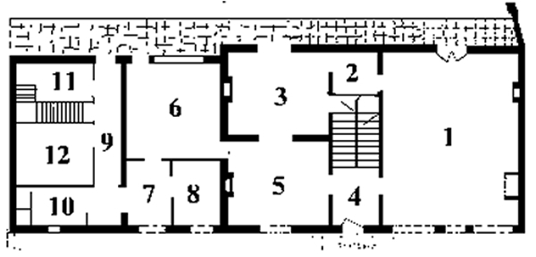 Plan du rez-de chaussée de notre gîte rural